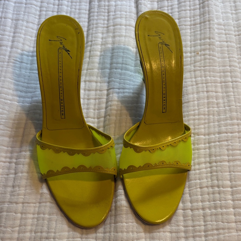 Giuseppe Zanotti Neon Yellow Heels